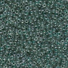 Miyuki rocailles Perlen 11/0 - Forest green lined crystal 11-217